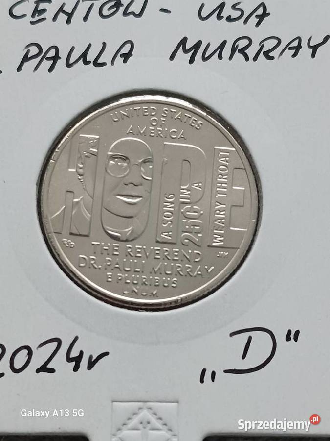 25 Centów USA 2024 r Dr Paula Murray men D wielkopolskie Konin