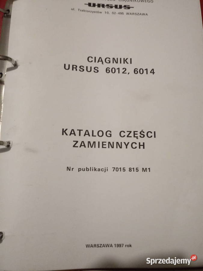 Katalog URSUS 6012 6014 Warszawa
