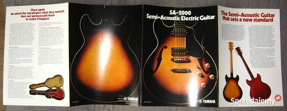 Yamaha SA2000 SemiAcoustic Electric Guitar Kępice