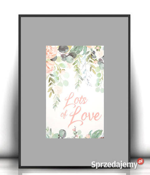 love plakat A4 pastelowy plakat do domulove Wyposażenie wnętrz