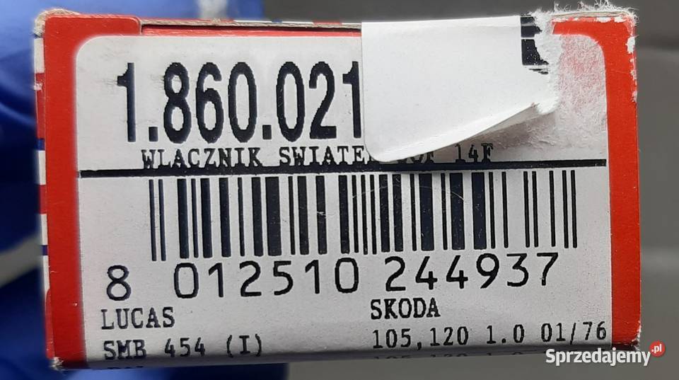 WŁĄCZNIK ŚWIATEŁ COFANIA SKODA 105 120 FELICIA dolnośląskie Mielęcin