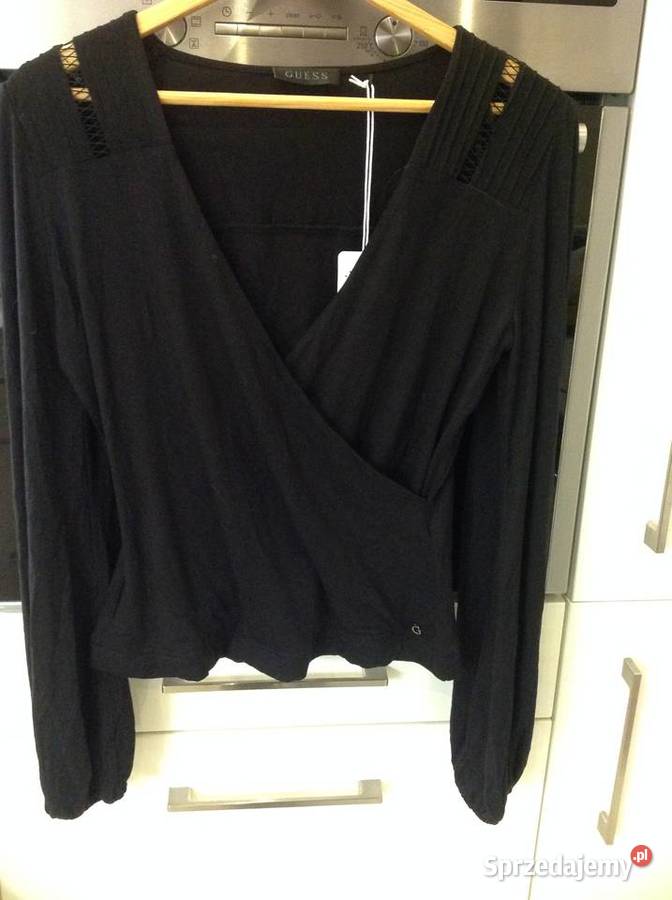 Bluzka Kopertowa Damska GUESS S Czarna NOWA Nowa Sól sprzedam