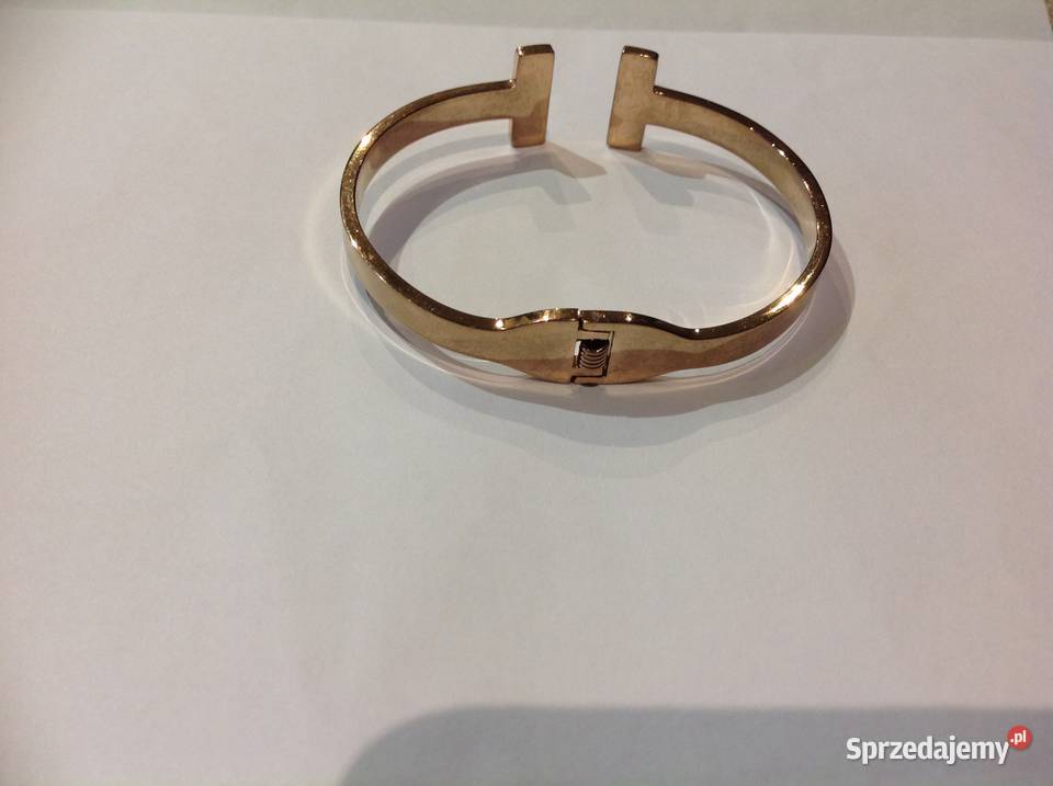 Bransoletka Damska Sztywna Sygnowana Stal Zegarki i Biżuteria Nowa Sól sprzedam