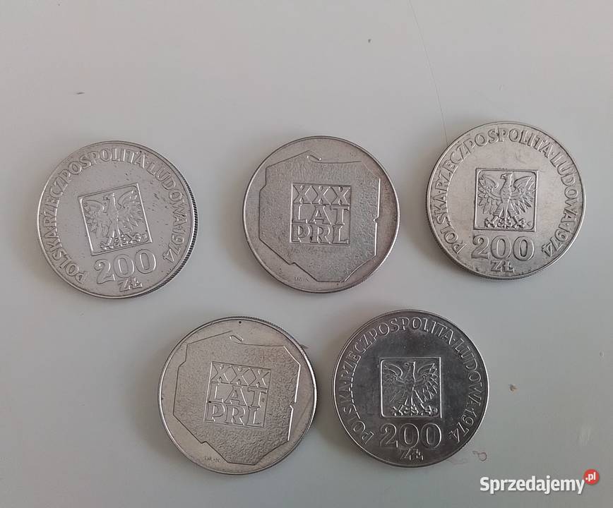Srebrne 200 złotych PRL lubelskie Biała Podlaska