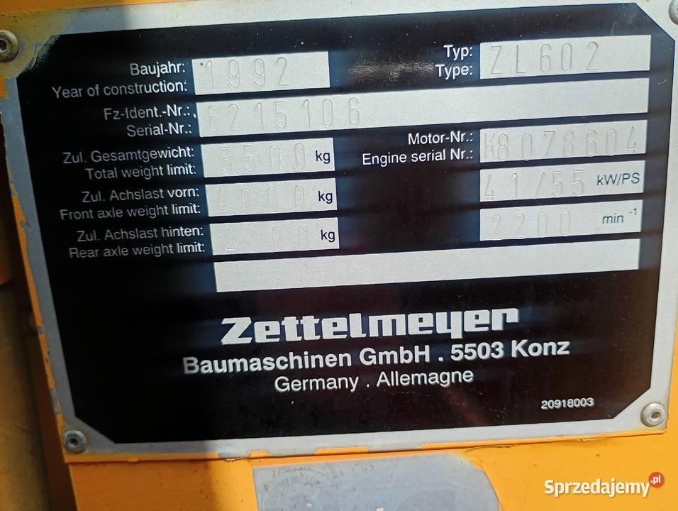 Ładowarka łamana przegubowa atlas zettelmayer