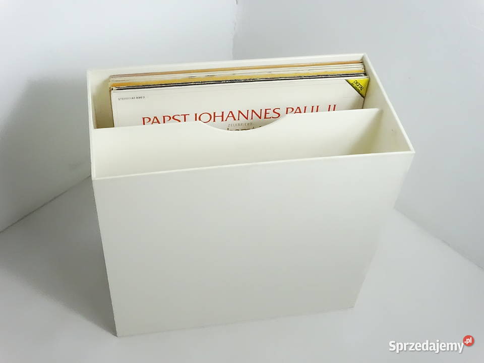 Duży stojak na płyty winylowe Vintage na 50 LP lubelskie Biłgoraj