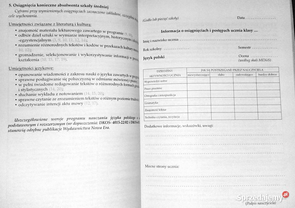 Program szkolny Klocki autonomiczne Katarzyna sprzedam