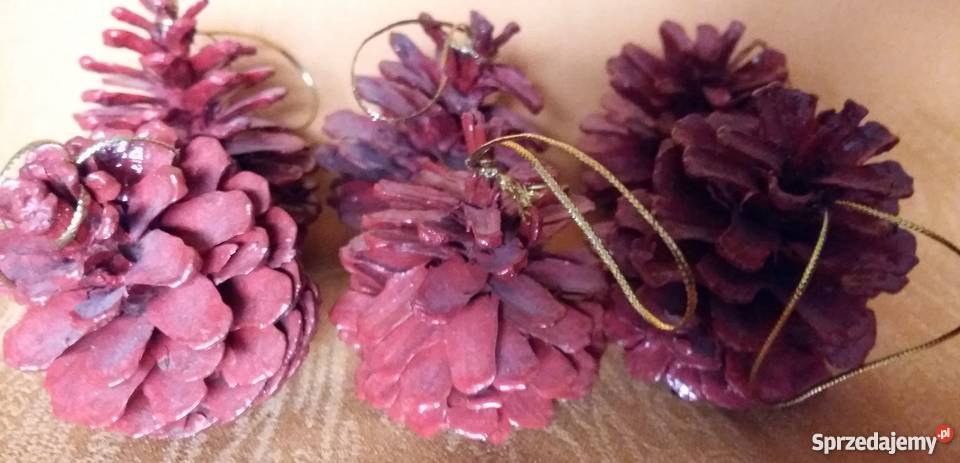 Ozdoby na choinkę szyszki wielokolorowy