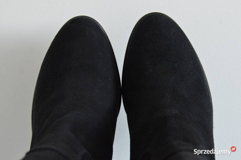 NIEPRZYZWOICIE SKROMNE kozaki The Seller czarny Białystok sprzedam