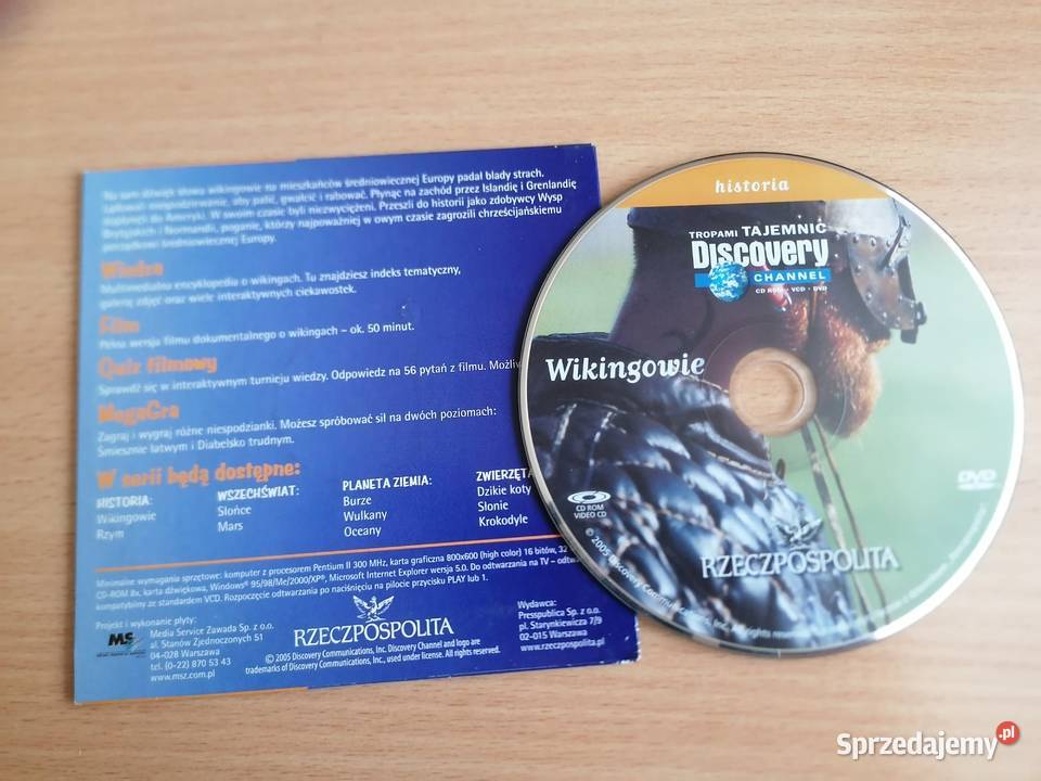 Płyta cd Tropami Tajemnic Vikingowie Discovery Pozostałe Łódź