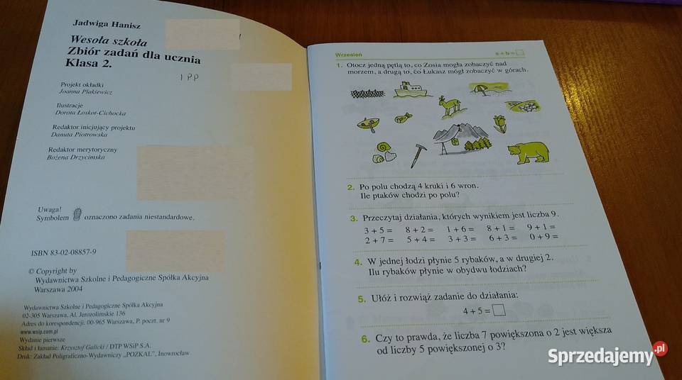 Wesoła szkoła zbiór zadań ucznia klasa 2 Jadwiga