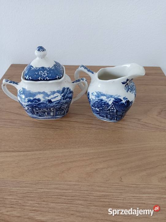 Cukierniczka i mlecznik porcelanowy