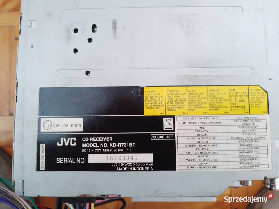 Radio samochodowe jvc kdr731bt aux Libiąż