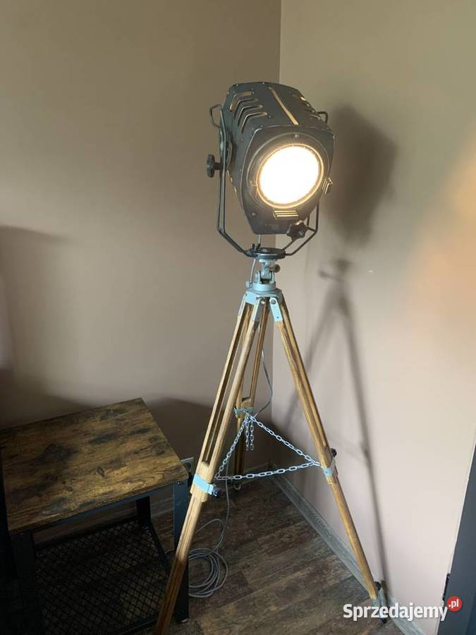 Lampa loft podłogowa lata 70 teatralna Poznań