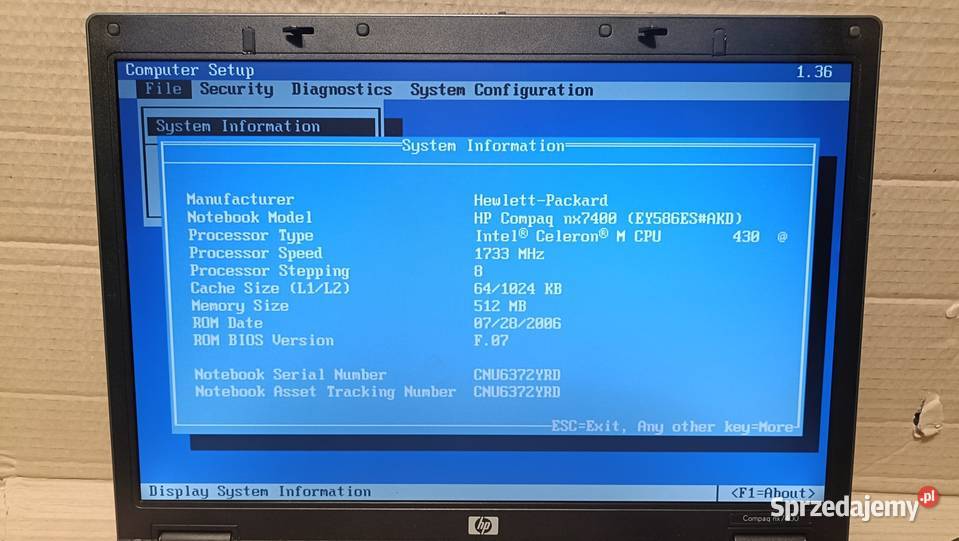 Laptop HPCompaq nx 740 Poznań