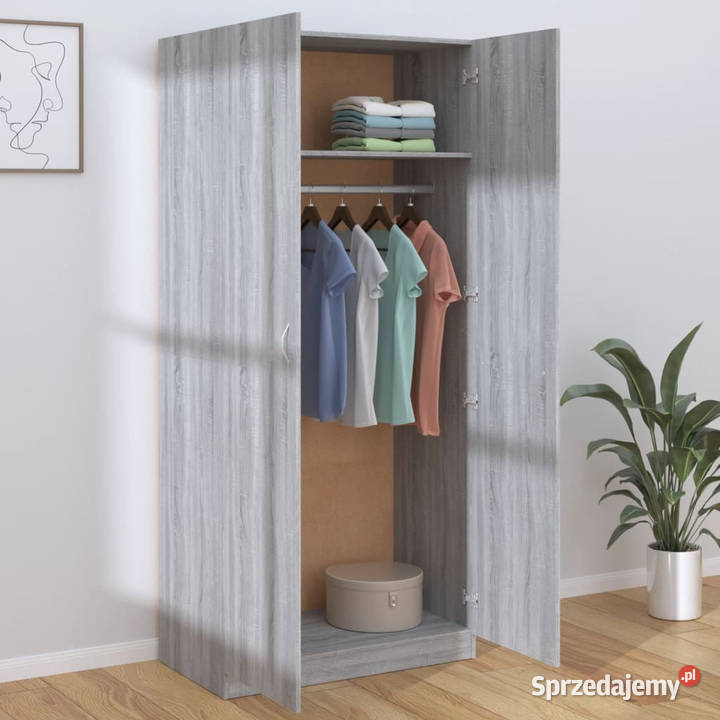 Szafka szary dąb sonoma 90x52x200 materiał Warszawa
