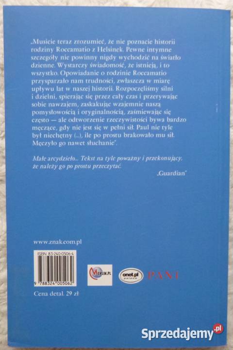 Historia rodziny Roccamatio Yann Martel