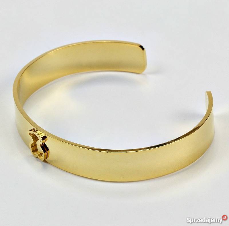 Sztywna Złota Bransoletka Logo Tous Nowość Wrocław sprzedam