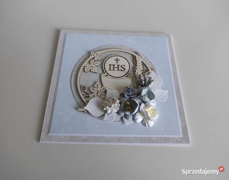 Kartka ręcznie robiona na Komunię Świętą z łódzkie Łódź sprzedam