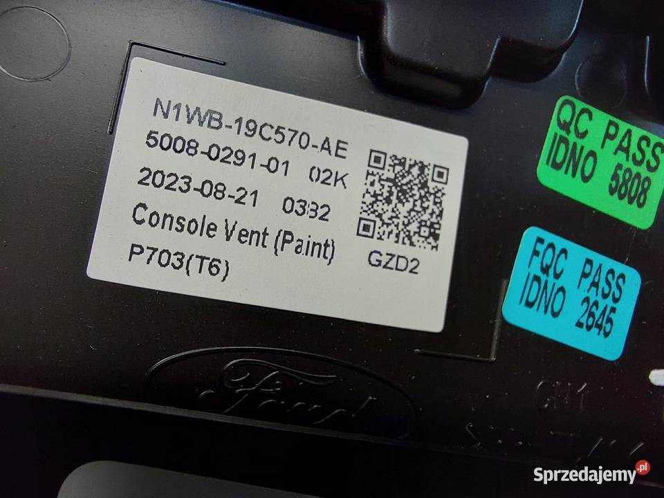 Ford Ranger VI 6 Kratka nawiewu tunel środkowy