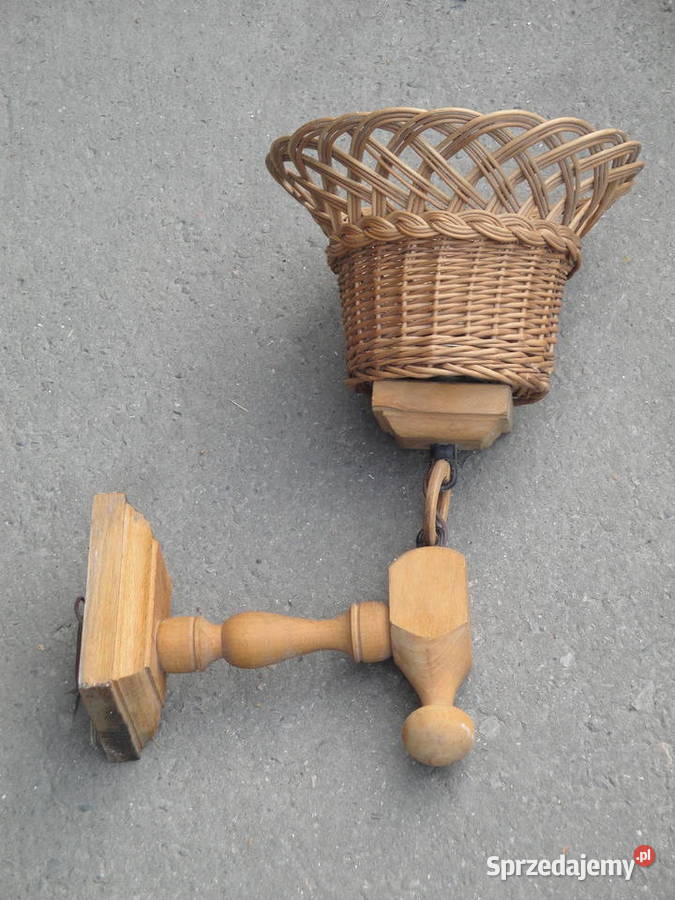 lampa kinkiet drewniany wiklina Kraków sprzedam