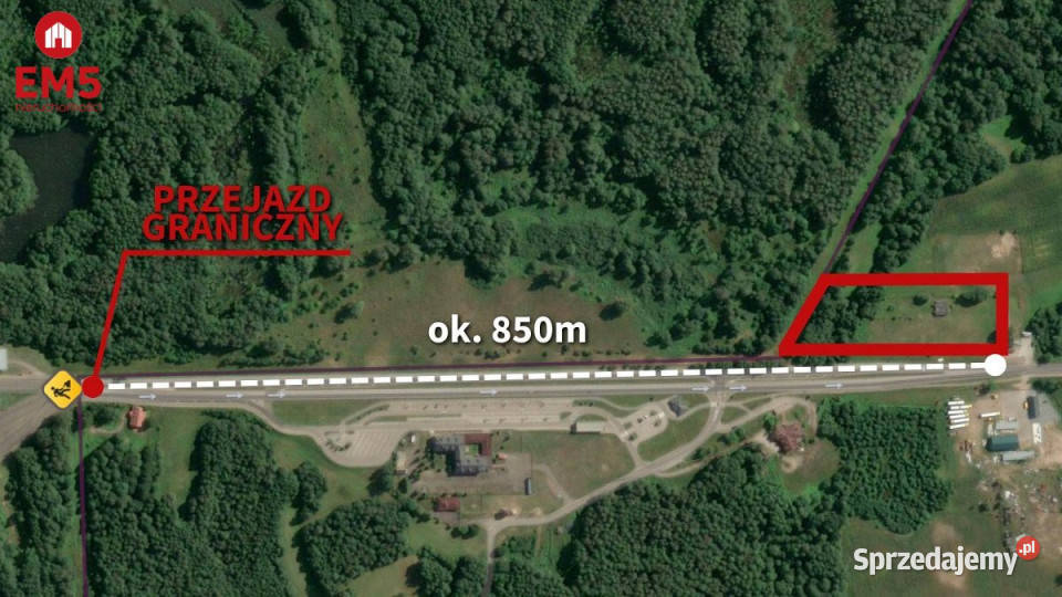 sprzedaży gruntu Hołny Mejera 8375m2 podlaskie