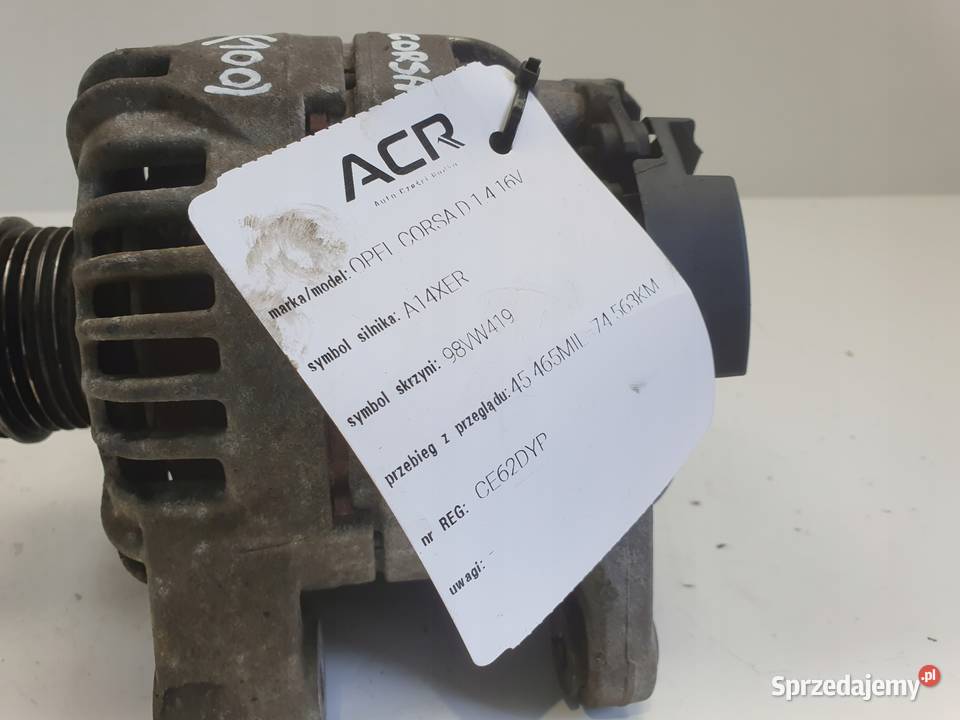 ALTERNATOR Opel Corsa D 14 16V bosch 0124425087 Rudka