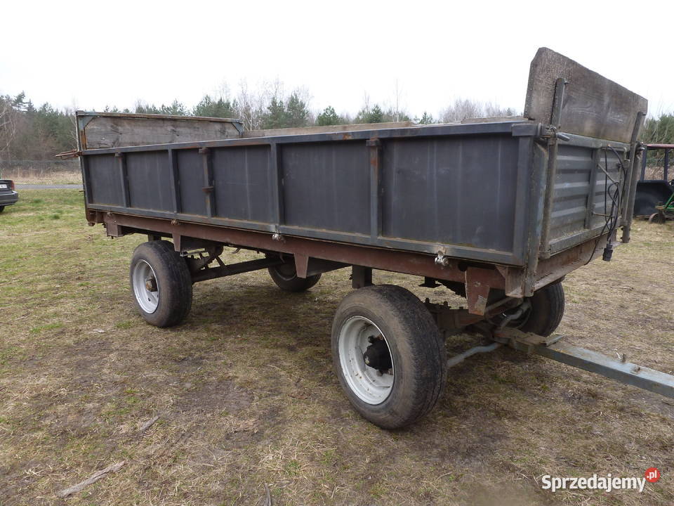 Przyczepa rolnicza dwuosiowa niska