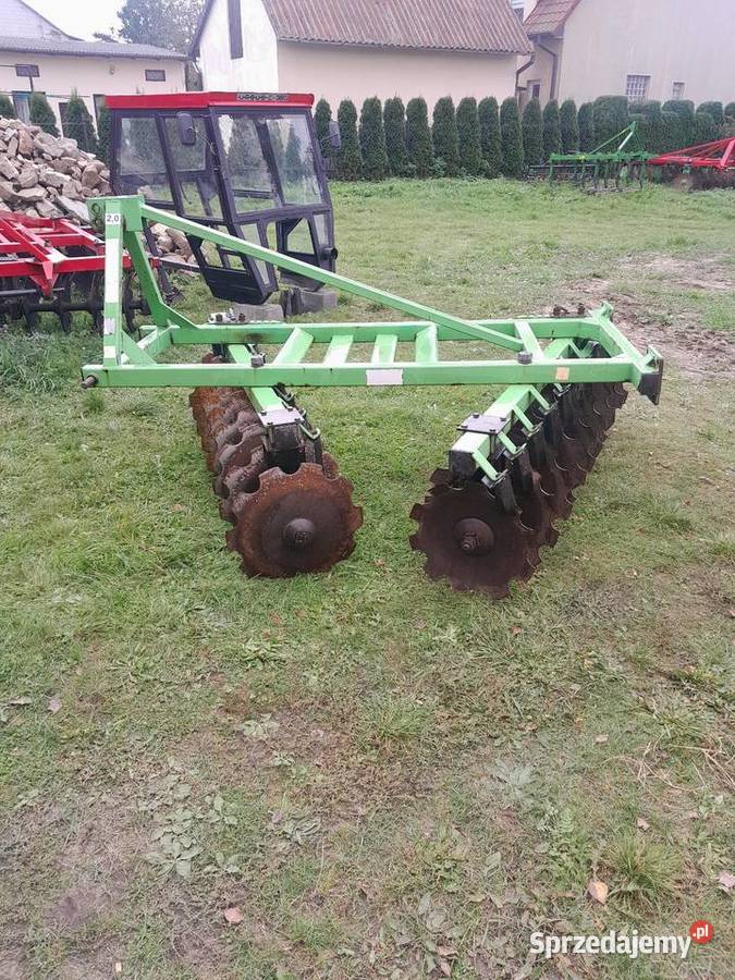 Brona talerzowa zadbana sprawna gruby materiał nieuszkodzony Łagów