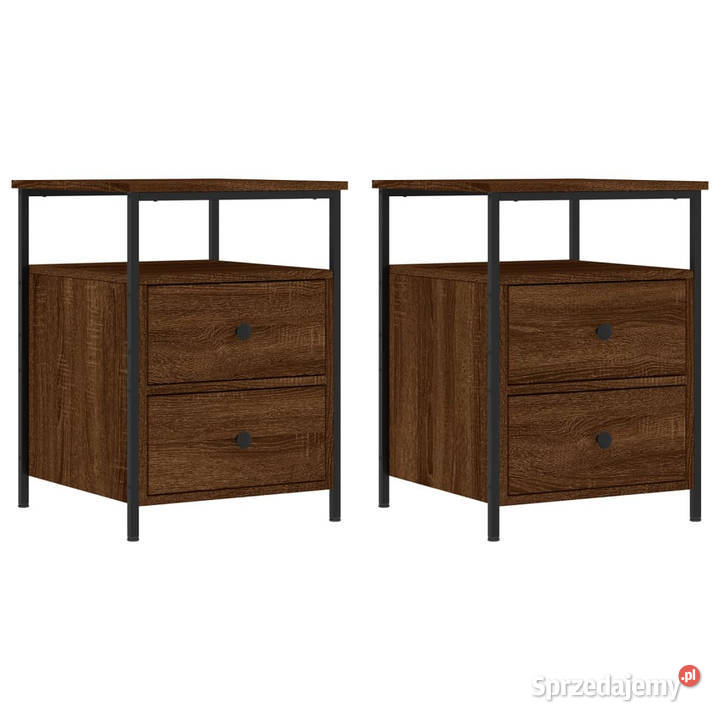 Szafki nocne 2 brązowy dąb 44x45x60 WM826012 Warszawa sprzedam
