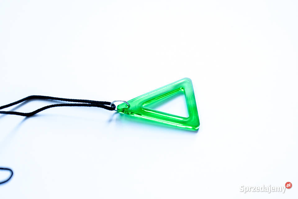 Zielony trójkąt wisiorek z żywicy epoksydowej Warszawa