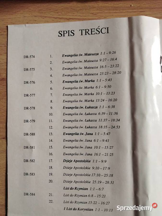 Pismo święte nowego Testamentu na kasetach 1991 Wałbrzych
