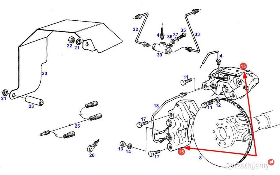 Zestaw naprawczy zacisku hamulcowego Fendt seria Pozostałe podlaskie Dobrzyniewo Duże
