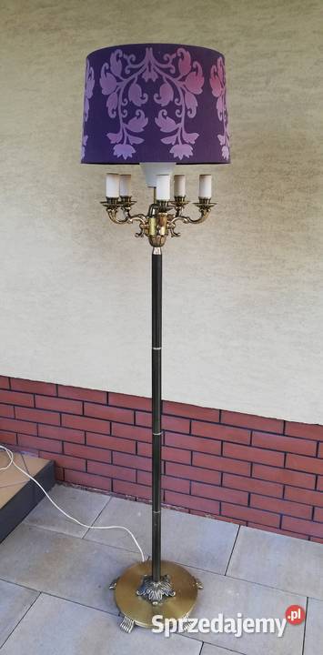 Lampa stylowa mosiężna stojąca podłogowa lampka Lampy podłogowe