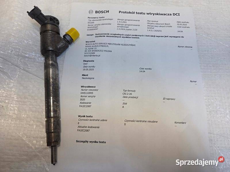 WTRYSK WTRYSKI WTRYSKIWACZE OPEL CROSSLAND 15 sprzedam