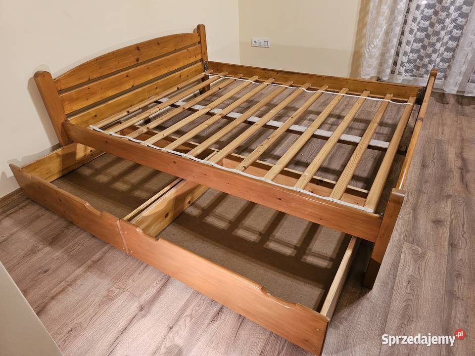 Sypialnia łóżko 160x200 komoda sosna Komplety mebli Pogrzebień