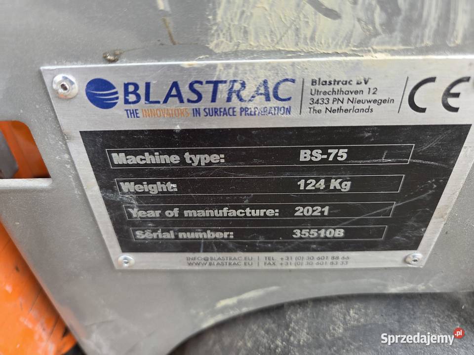 Blastrac striper 21r zrywarka do parkietu papy Pozostałe