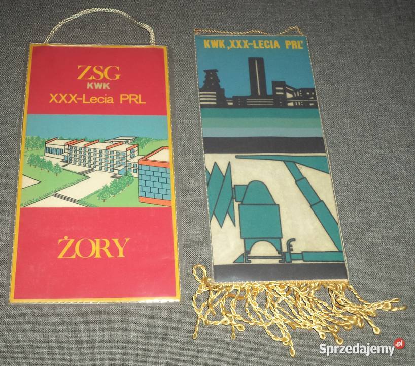 KWK XXXlecia PRL Jastrzębie Żory ZSG proporczyk śląskie Piekary Śląskie