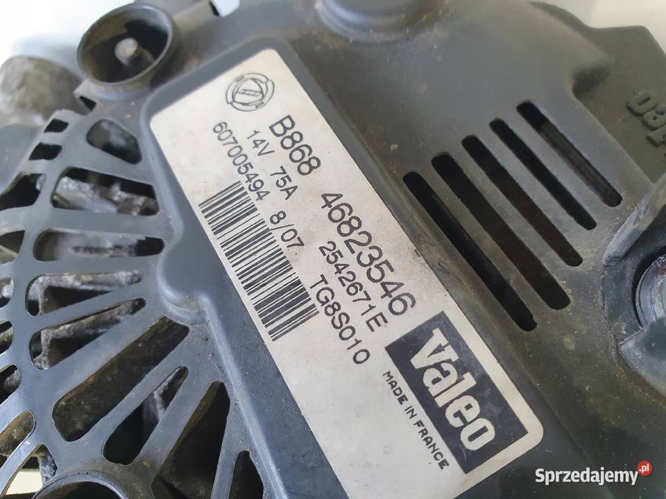 ALTERNATOR Fiat Grande Punto 13 JTD MJET valeo Rudka