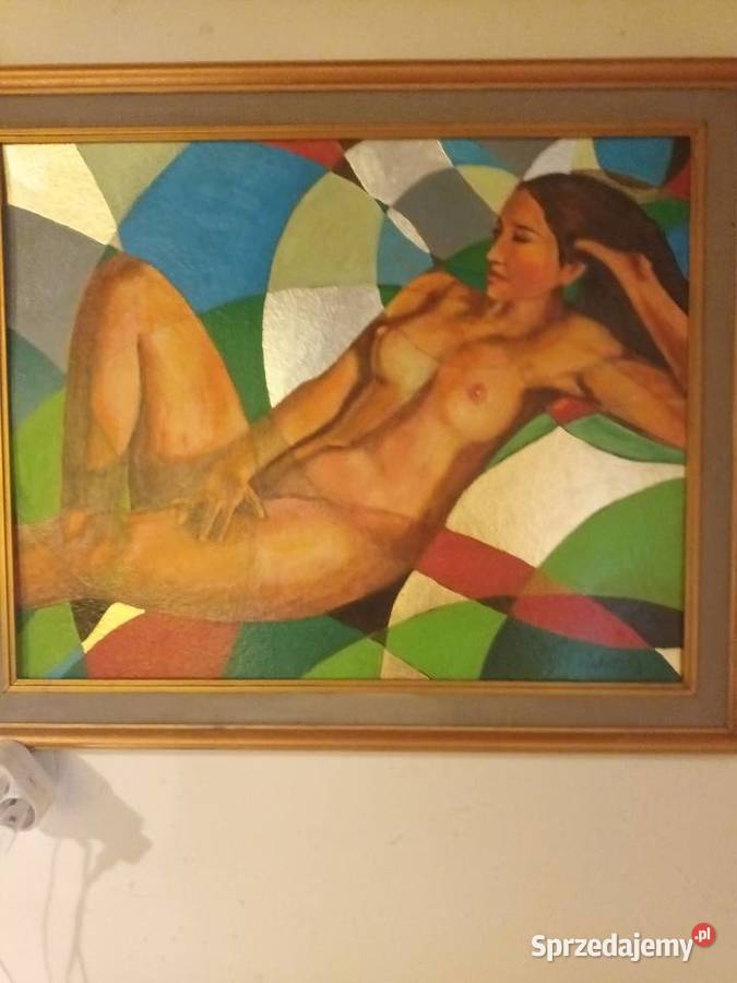 Akt kobiety w kolorstycznym otoczeniu złociste Bielsko-Biała