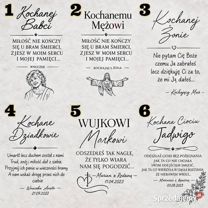 Znicz grawerowany mazowieckie Tłuszcz