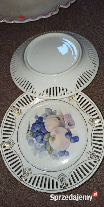 Talerzyki z owocami Ażurowe Białe Gdańsk sprzedam