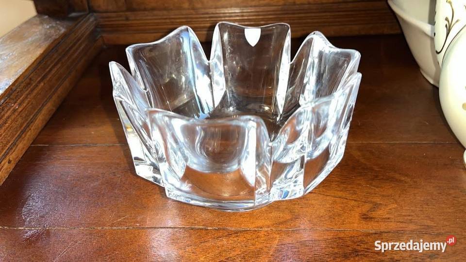 Patera ORREFORS kryształowa miska CORONA Projekt Gdańsk