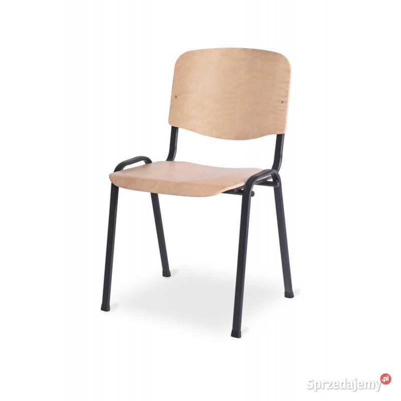 Krzesło krzesła konferencyjne drewniane ISO WOOD BL