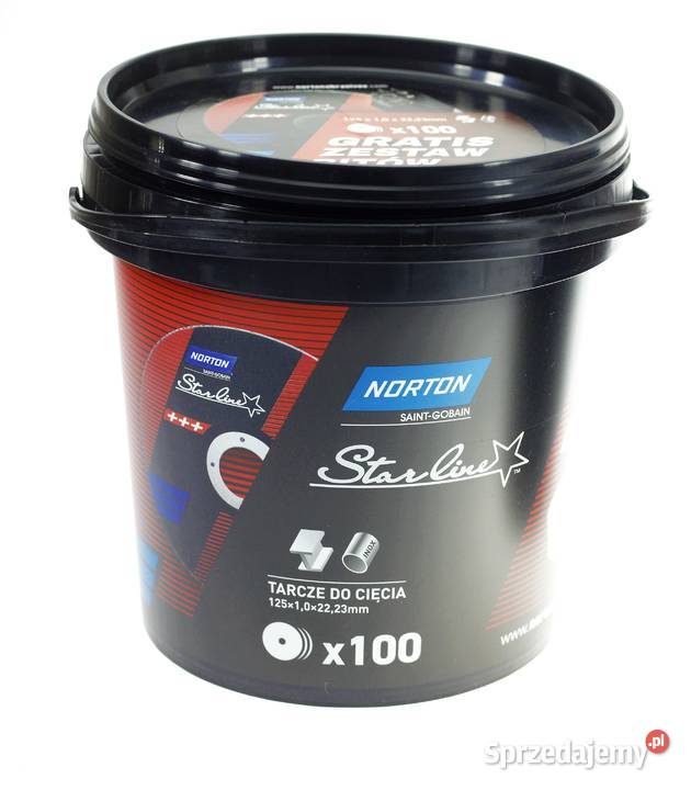 Tarcze do Cięcia Norton 125x1 Inoxstal 100 bity Lubań