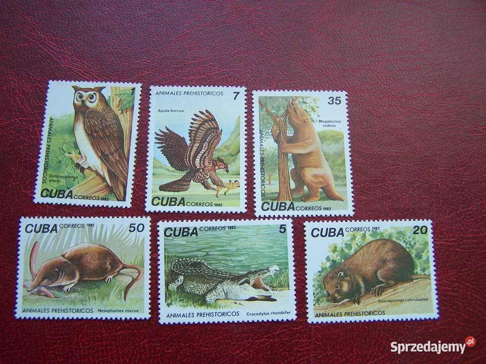 Kuba 1982 MNH Mi269196 Fauna Dinozaury Zwierzęta Tychy