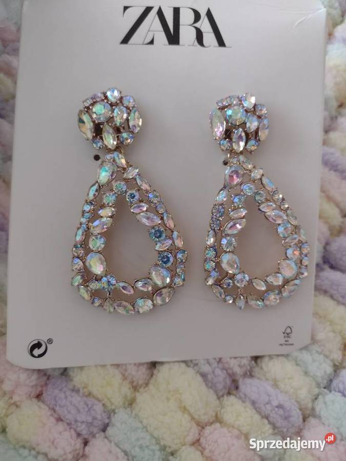 ZARA Wytworne duże kolczyki ślubne z Madrytu małopolskie Kraków