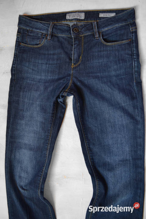 granatowe spodnie jeansy Guess dzwony M retro Spodnie Warszawa