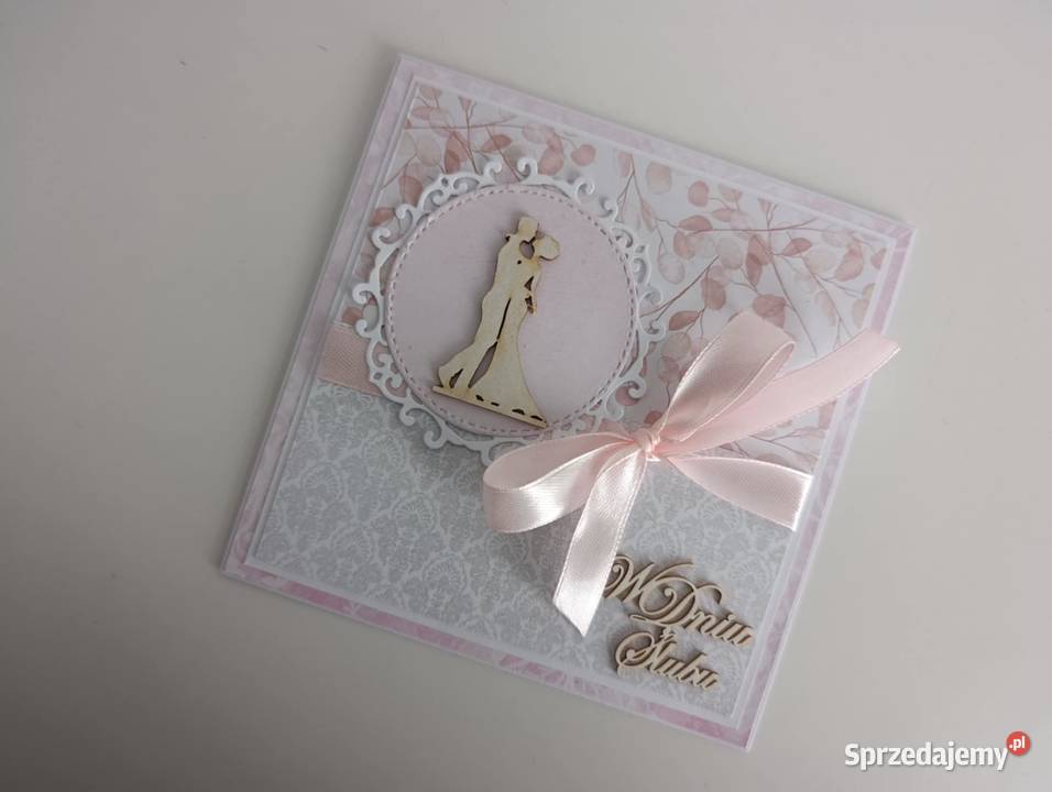 Kartka ślubna ręcznie wykonana handmade