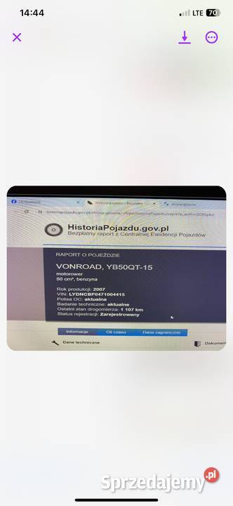 Sprzedam czterosuwowy małopolskie Szczucin sprzedam